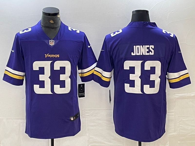 Men Minnesota Vikings #33 Jones Purple 2024 Nike Vapor Untouchable Limited NFL Jersey